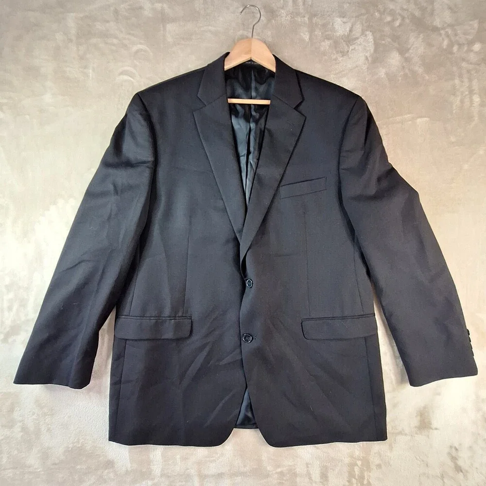 Lauren Ralph Lauren Blazer Men's 46L Wool Black Single Breasted Single Vented